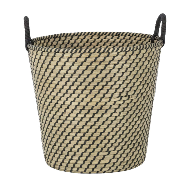 Large Sanur basket with black handles.