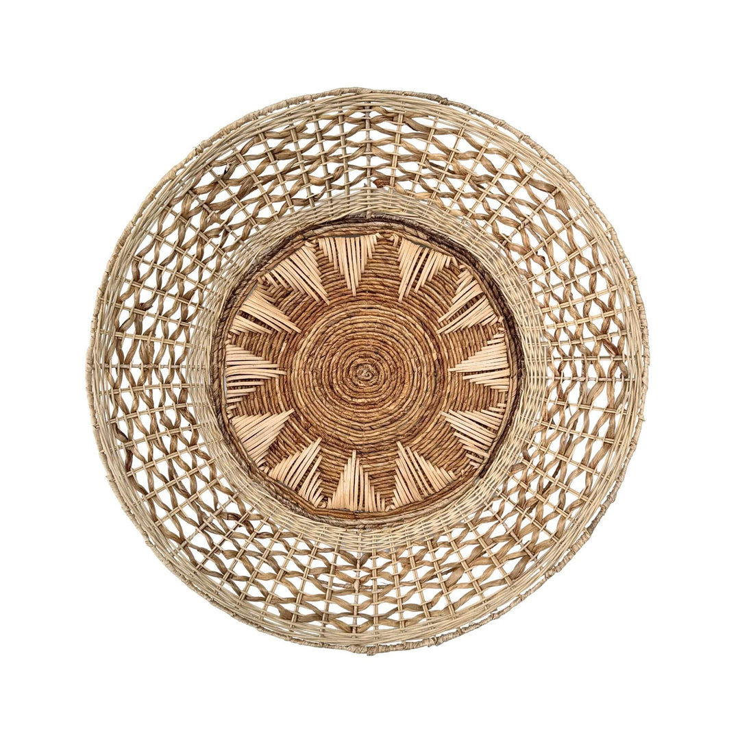 Extra large size of Sarakiniko Wall Deco Plate displayed for a natural wall décor look
