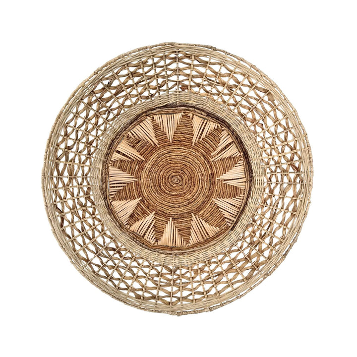 Extra large size of Sarakiniko Wall Deco Plate displayed for a natural wall décor look
