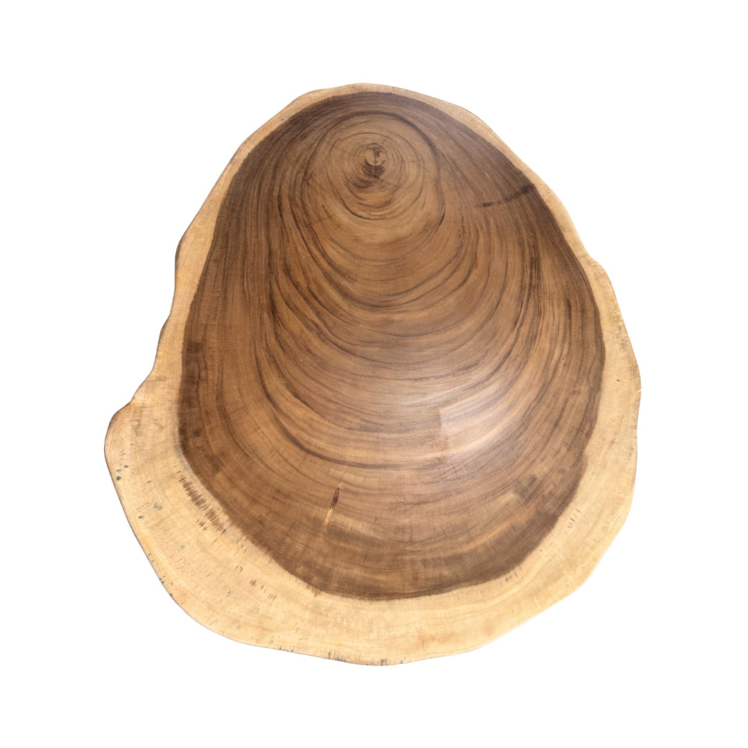 Top view of Savu Coffee Table showcasing the natural rings and grain pattern of the suar wood.