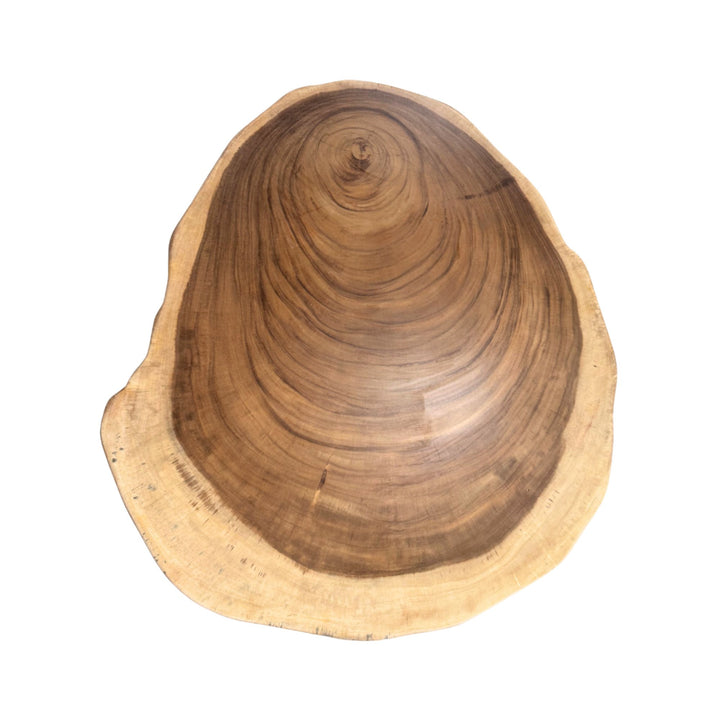 Top view of Savu Coffee Table showcasing the natural rings and grain pattern of the suar wood.