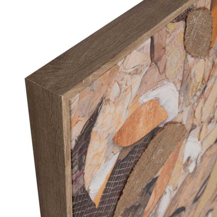 Side detail of the PS frame showing the clean edge and finished depth of the Silent Muse painting.