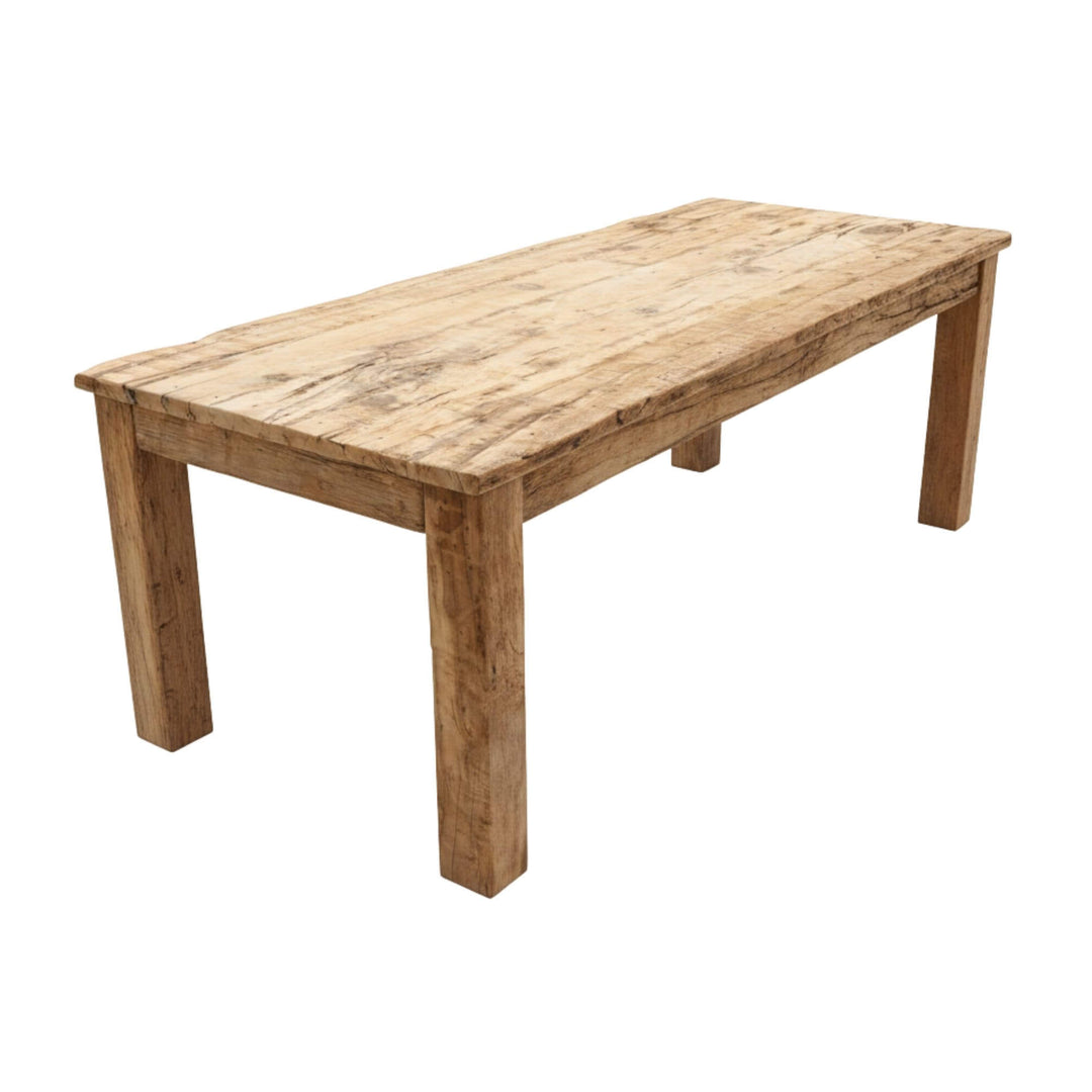 Sleeper rail train dining table on a white background