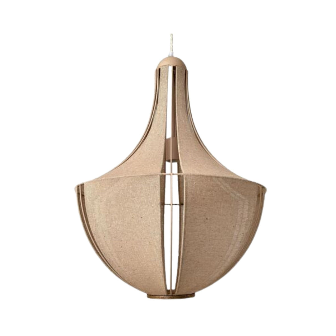 Front view of the pendant lamp in an alternative size showing its airy organic silhouette.
