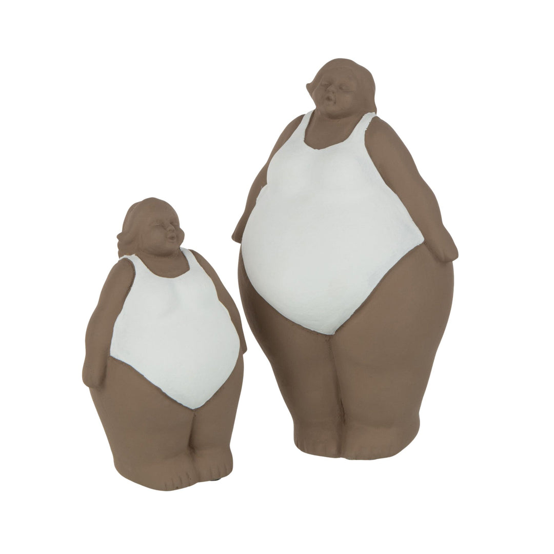 Front view of the Summer Girl porcelain decorative figure with a soft, sculptural silhouette.