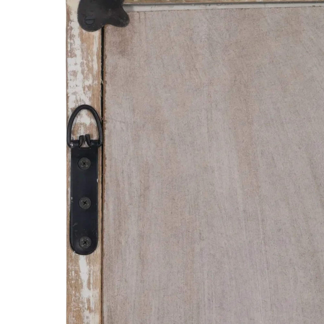 Back view of the Surat Mirror with mounting hardware.