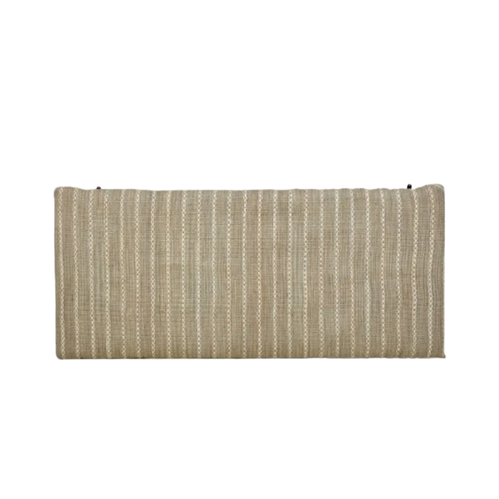 Front view of Sutra Jute Headboard showcasing its woven jute texture and natural color.