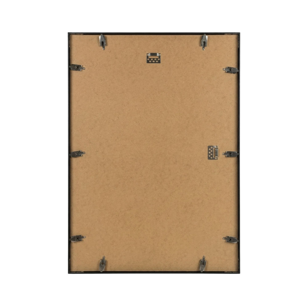 Rear view of the aluminium frame showing the wall mounting system and clean finish.