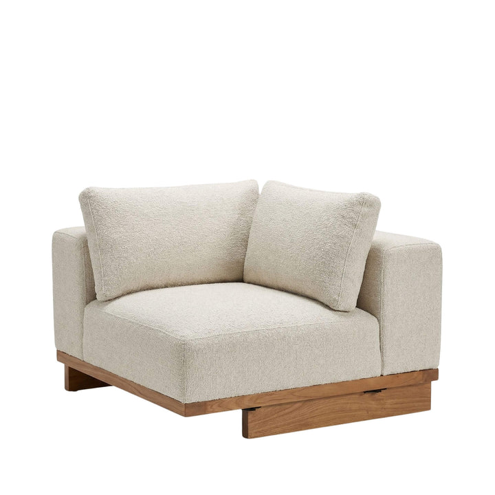 Corner module of the Tatami sofa showing the modular connection design.