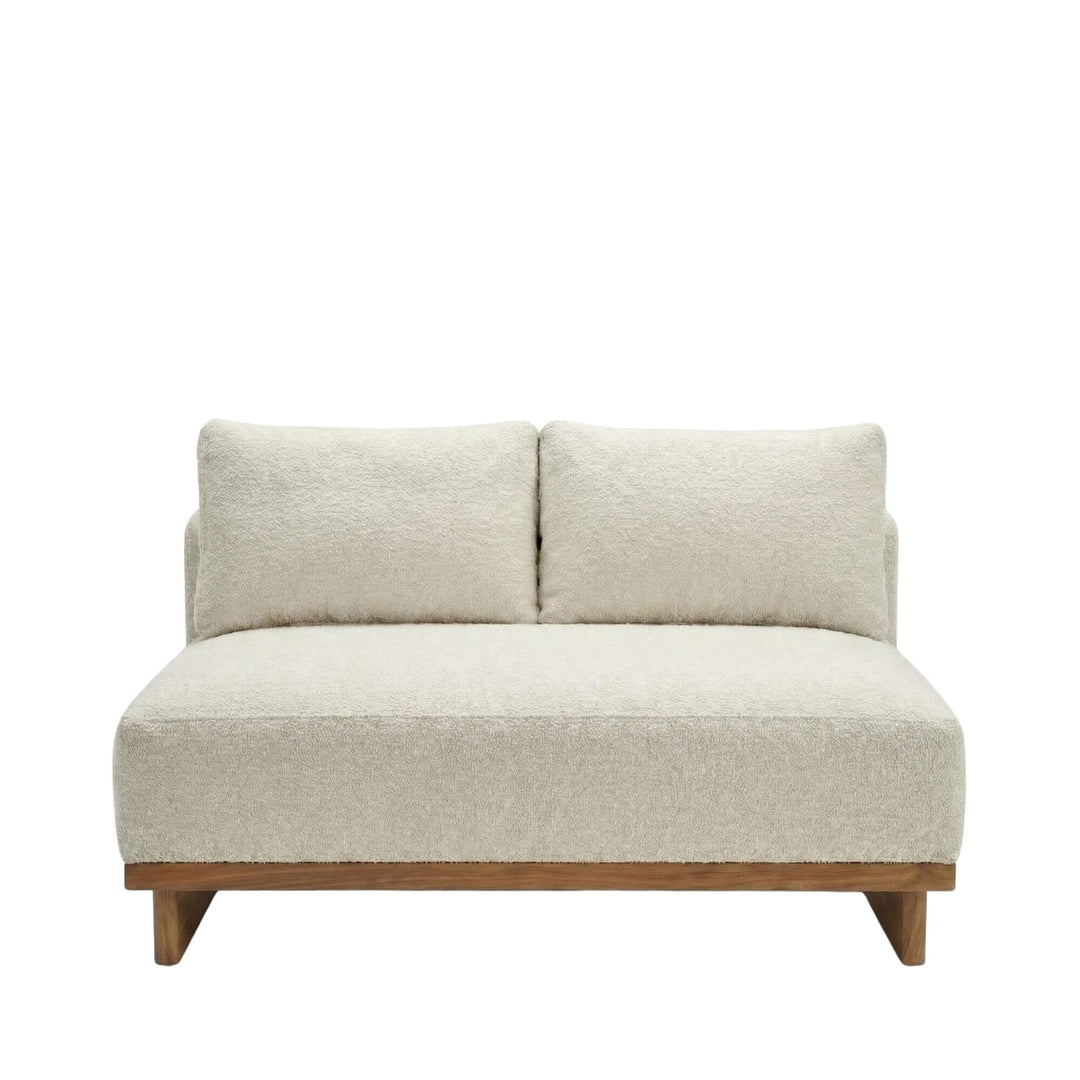 Wide seat module with double cushion backrest.