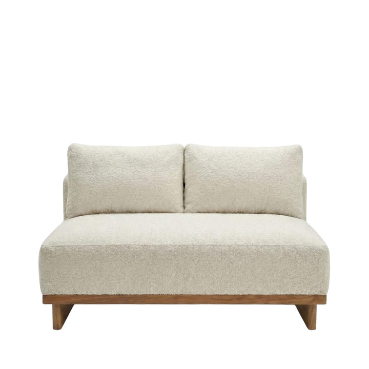 Wide seat module with double cushion backrest.