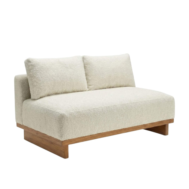 Wide seat module with double cushion backrest.