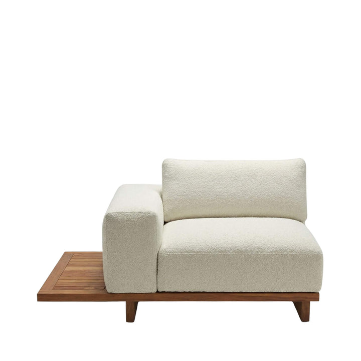 Lounge module with extended wooden base.