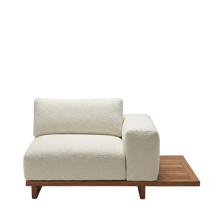 Lounge module with extended wooden base.
