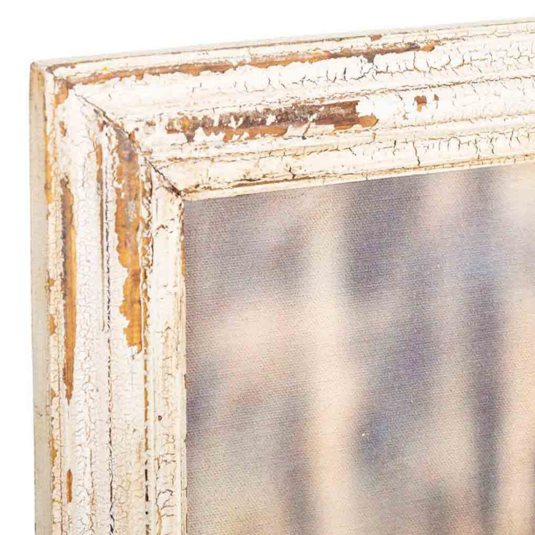 Back view of the Tribe Girl Canvas showing sturdy wooden frame construction and hanging hardware.