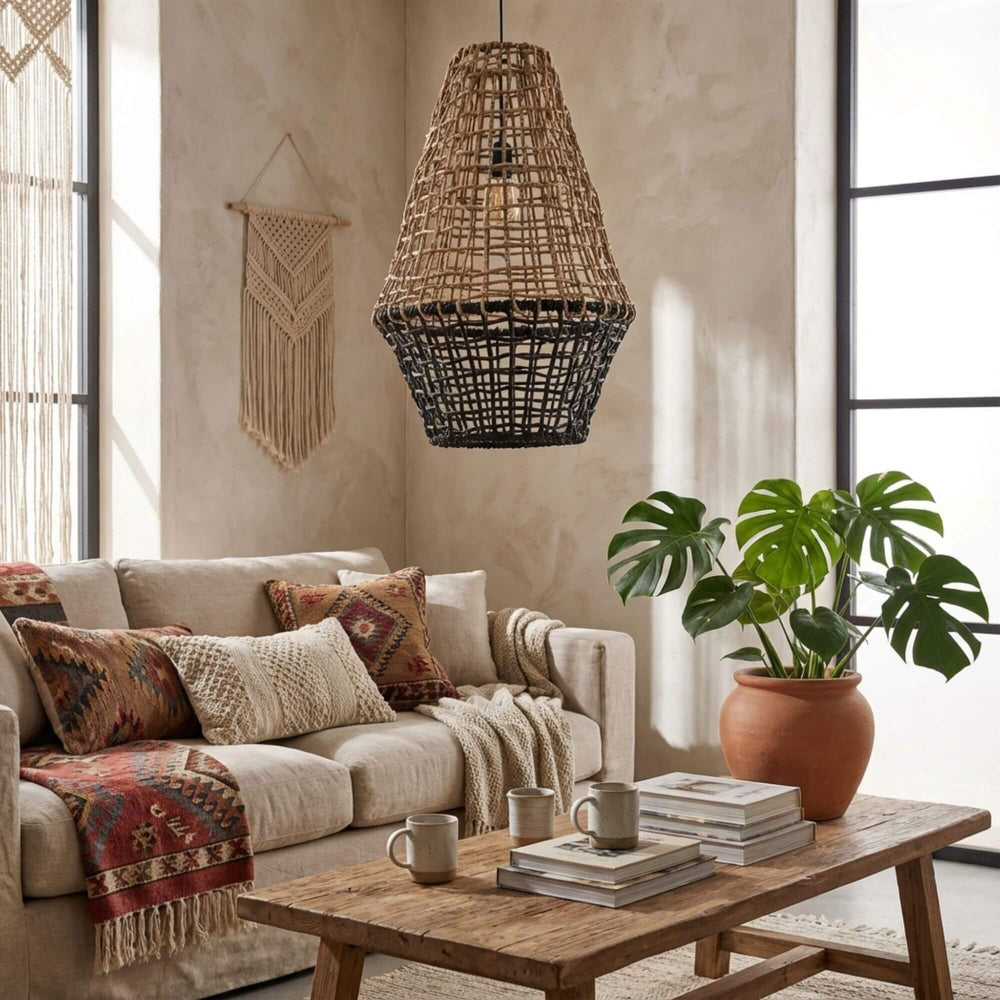 Styled living room featuring Vanuata ceiling lamp