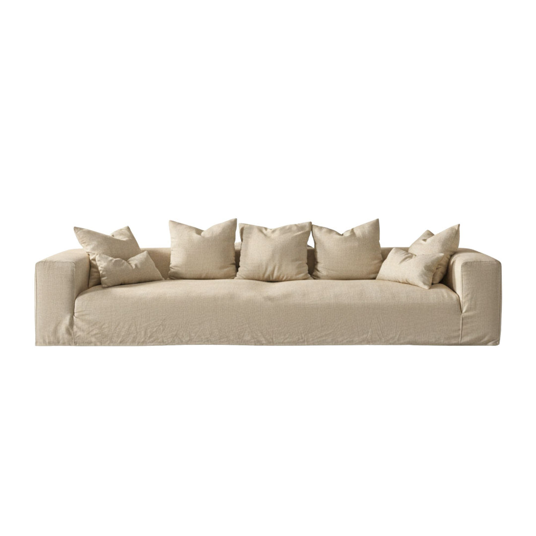 Verona Sofa in natural 100% linen with removable covers in sand