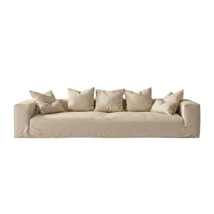 Verona Sofa in natural 100% linen with removable covers in sand