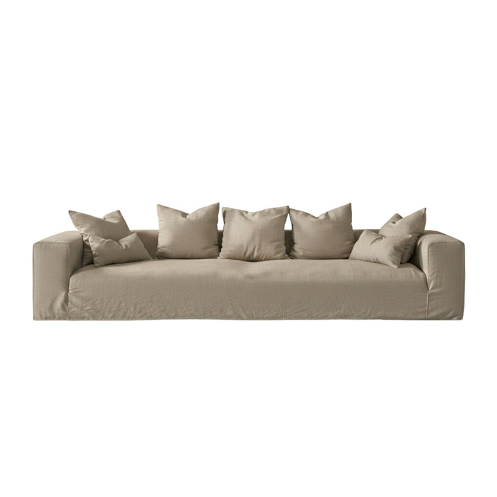 Verona Sofa in natural 100% linen with removable covers in natural