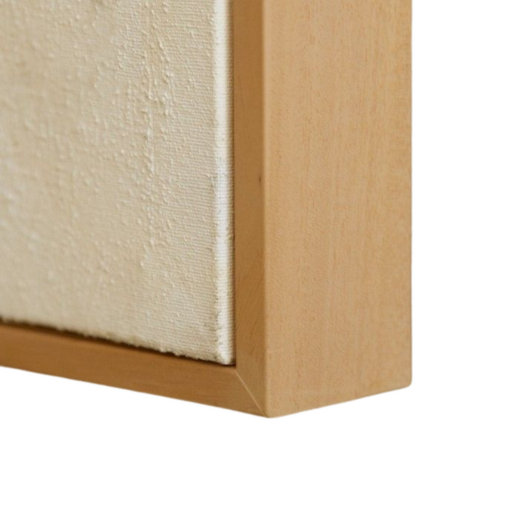 Side view showing the wooden frame depth of the Waves Painting.