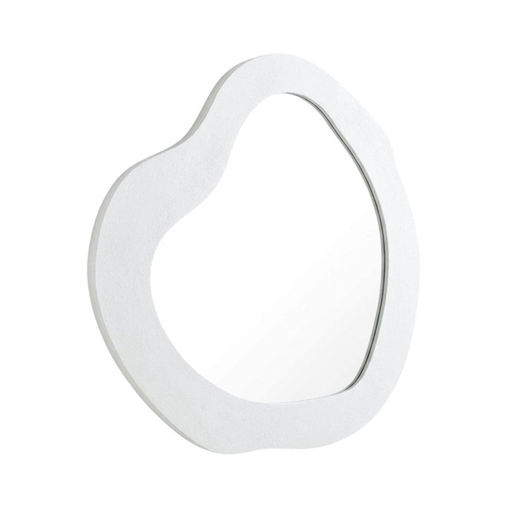 Front view of the Zinc Organic Mirror showcasing its irregular sculptural frame and glass surface.