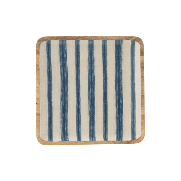 Top view of the Anaya tray showing blue vertical stripes.