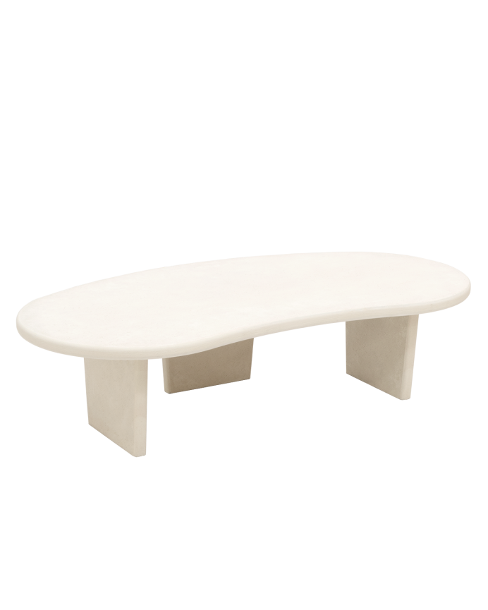 NILA MICROCEMENT ORGANIC COFFEE TABLE | 120X59.5X40CM