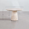 TRAVERTINE DINING TABLE | 120CM