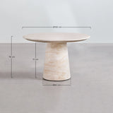 TRAVERTINE DINING TABLE | 120CM