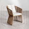 SAIGON WICKER DINING CHAIR | NATURAL/WHITE 64X70X91CM