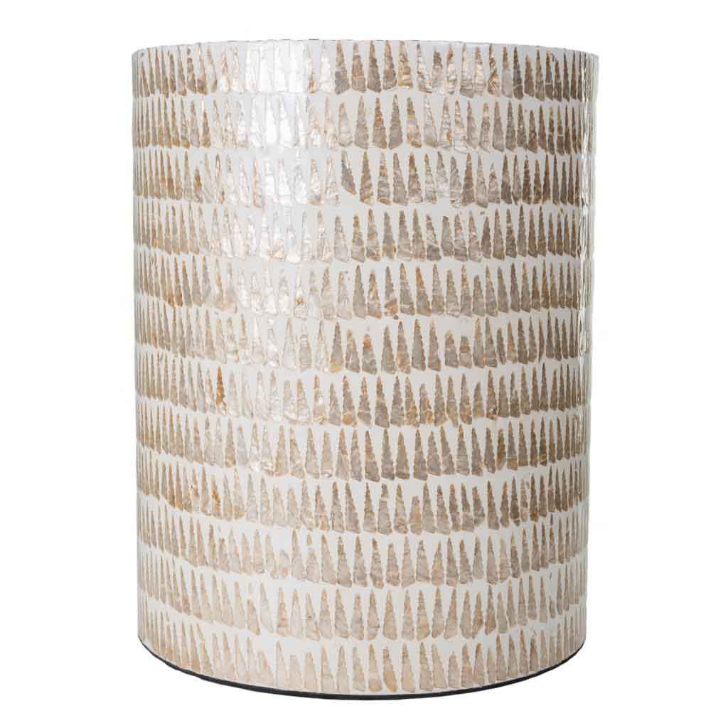CHENOA STOOL-BROWN CAPIZ