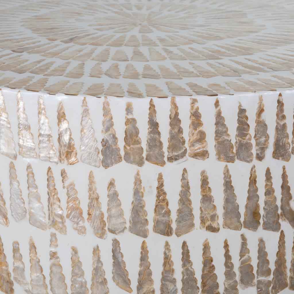 CHENOA STOOL-BROWN CAPIZ