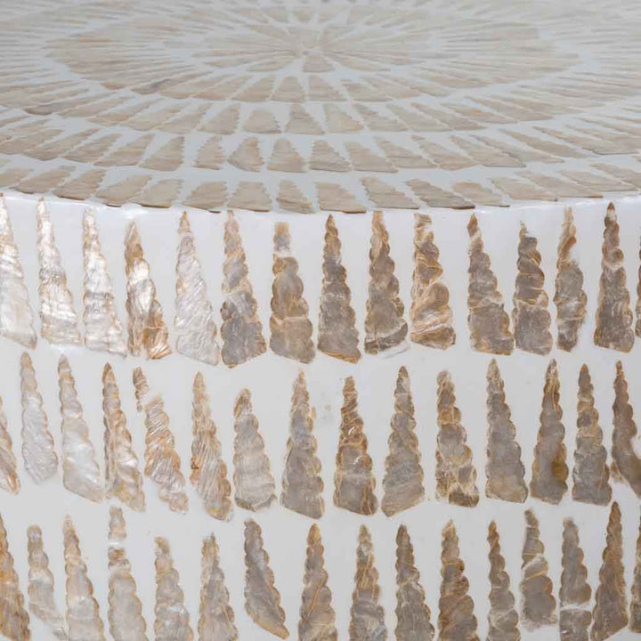 CHENOA STOOL-BROWN CAPIZ