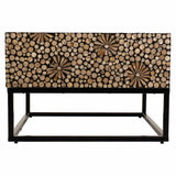 LILA COFFEE TABLE-BROWN CAPIZ