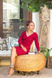 HYACINTH PUFF - NATURAL FIBER PUFF