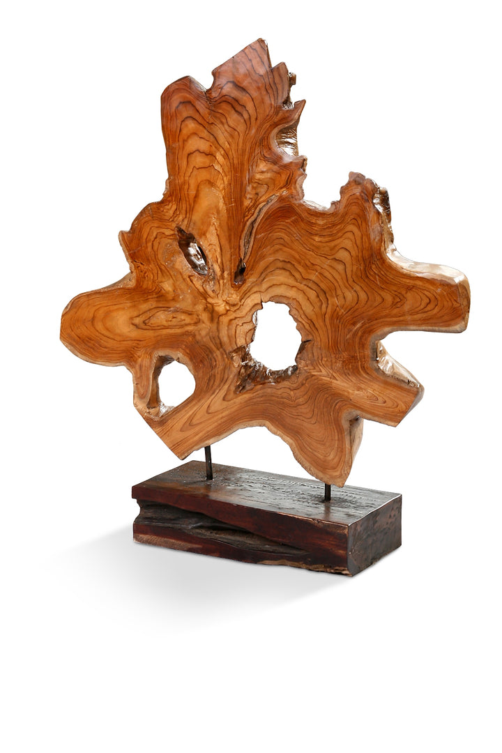 BATU HIU TEAK FIGURE STAND | 35X15X60CM