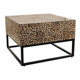 LILA COFFEE TABLE-BROWN CAPIZ