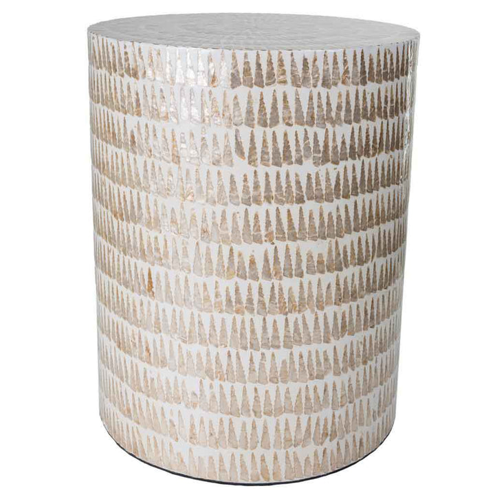 CHENOA STOOL-BROWN CAPIZ