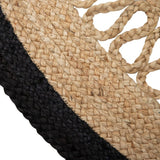 BLACK ANDALUCIA ROUND JUTE RUG 120