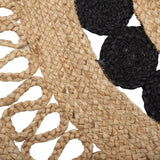 BLACK ANDALUCIA ROUND JUTE RUG 120