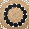 BLACK ANDALUCIA ROUND JUTE RUG 120