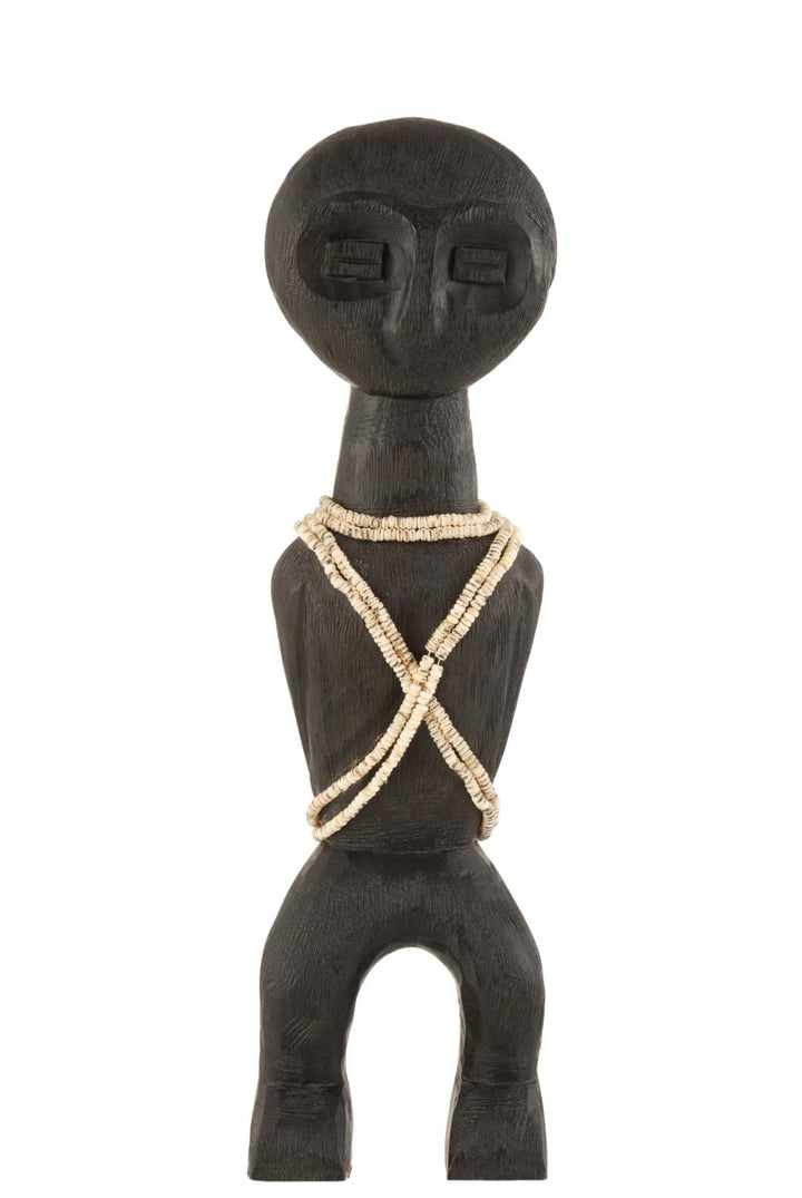 KHOISAN WOOD SCULPTURE | "L" 13X8X46.5CM