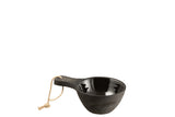 BLACK PLAKE SAUCE BOWL 22