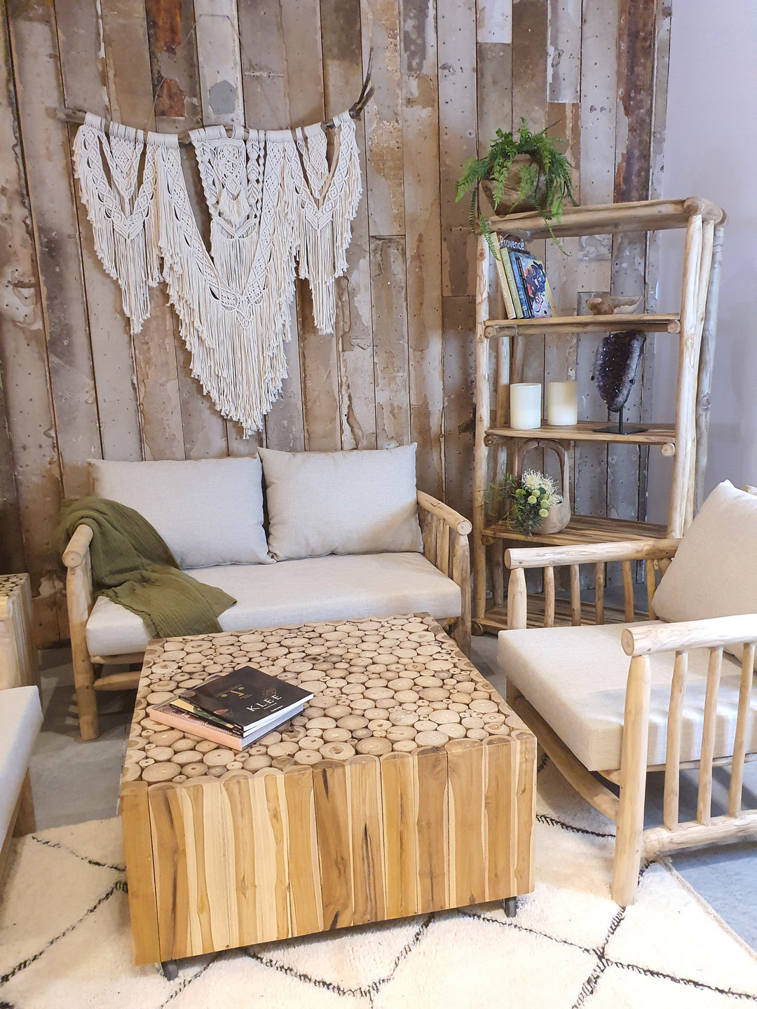 MORIOKA TEAK BRANCH BOOK CASE | NATURAL 80X55X163CM