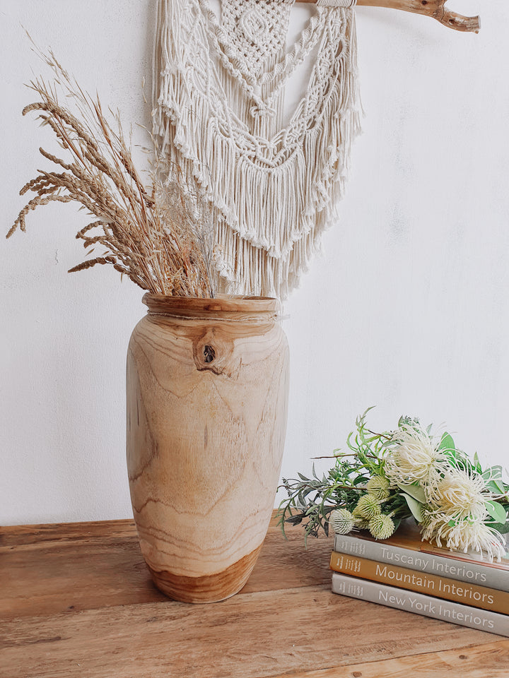 JUNO - TEAK POT - NATURAL