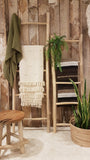 SAPPORO TEAK WOOD LADDER HANGER | 50X150CM