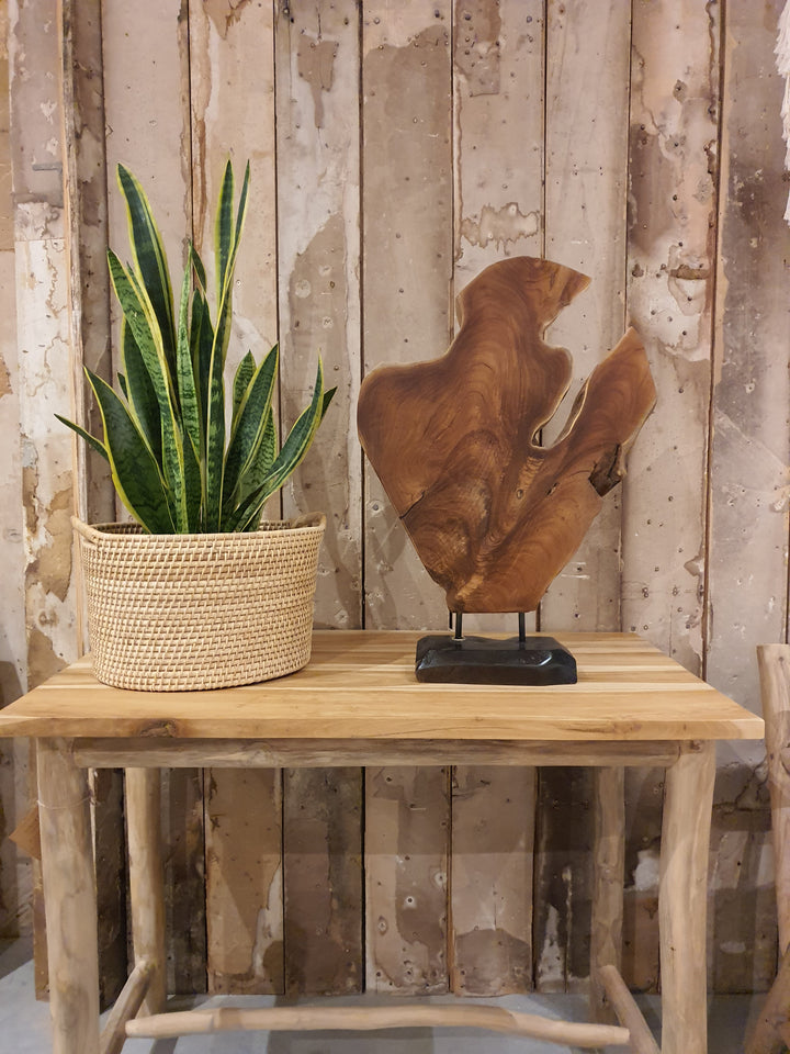 BATU HIU TEAK FIGURE STAND | 35X15X60CM