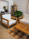 SANTORINI - SOLID TEAK ARM SOFA