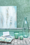 AQUA GLASS VASE