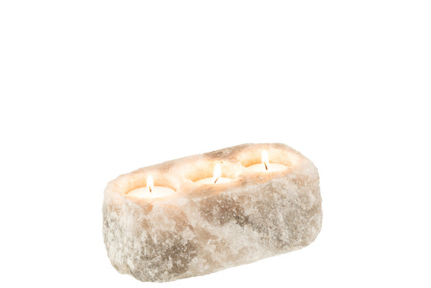 SALT ROCK CANDLE HOLDER M